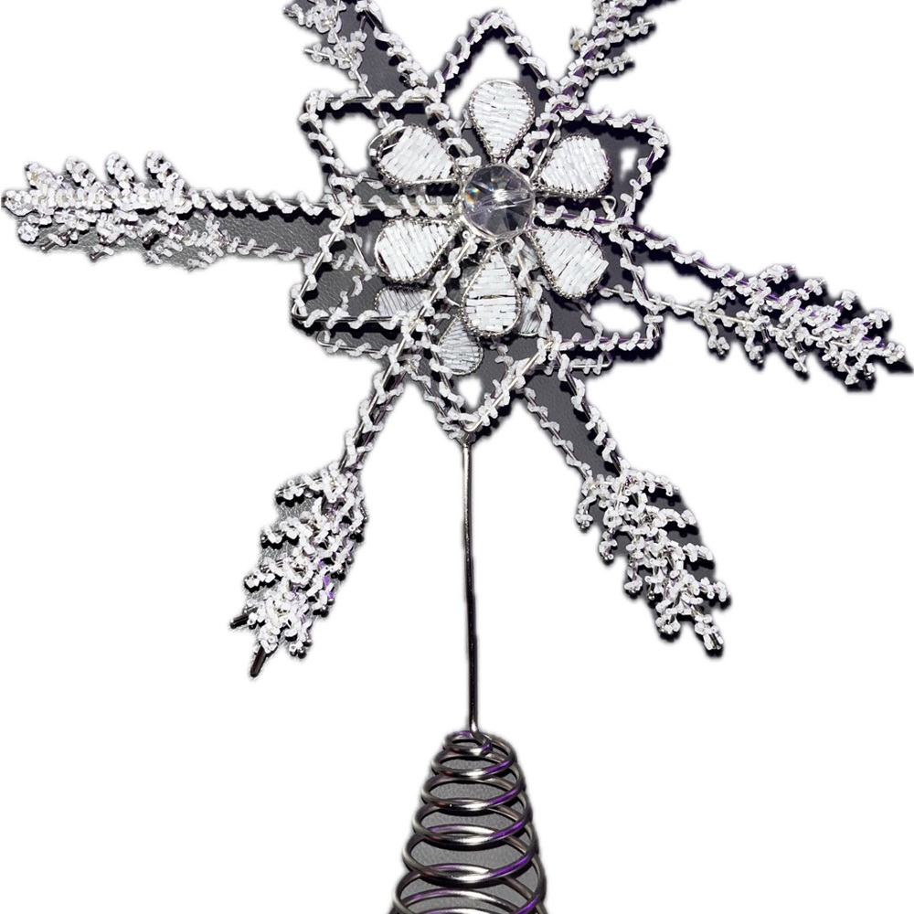Silver Snowflake Tree Topper
